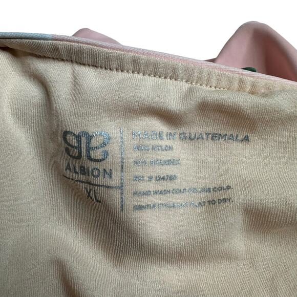 ALBION FIT Island Fever One Piece Swimsuit Floral Striped Women's Size XL FLAWED - Picture 10 of 12